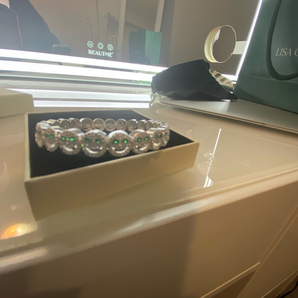 Elegant Silver Crystal Circle Stretch Bracelet - Women Jewelry Bracelets